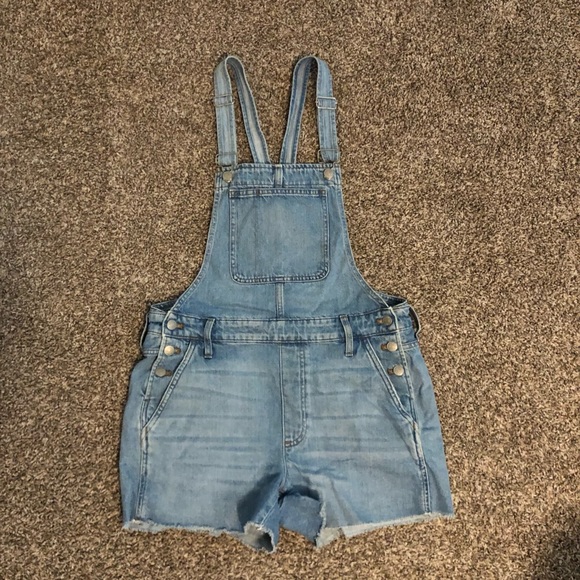 Madewell Adirondack Short Overalls in Phillips Wash Size M - Picture 4 of 6